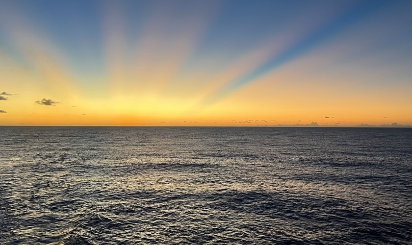 Coucher de soleil sur la mer